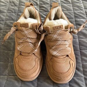 UGG Kids Brown Sneakers with Cozy Lining